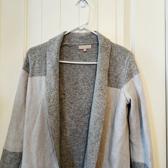 Benedetta B Merino Wool Cashmere Blend Italian Made Color Block Open Cardigan S - Picture 4 of 11